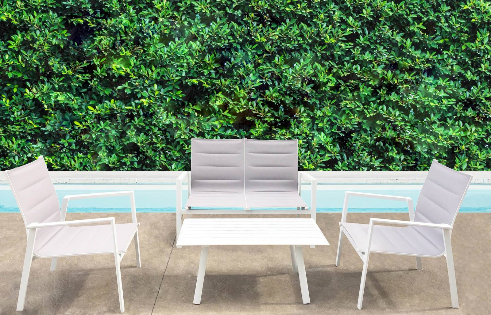 Salotto da Giardino 4 posti in Alluminio,Textilene – RUSTY