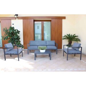 Salotto da Giardino 4 posti in Alluminio cm 184x70x64 – LEX