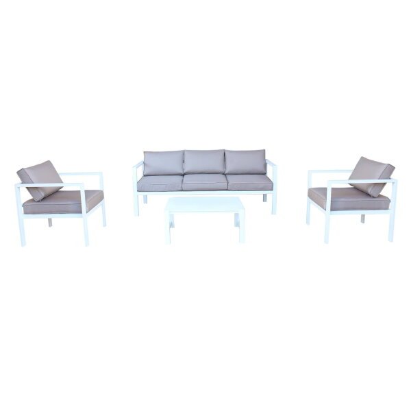 Salotto da Giardino 4 posti in Alluminio cm 184x70x64 – LEX