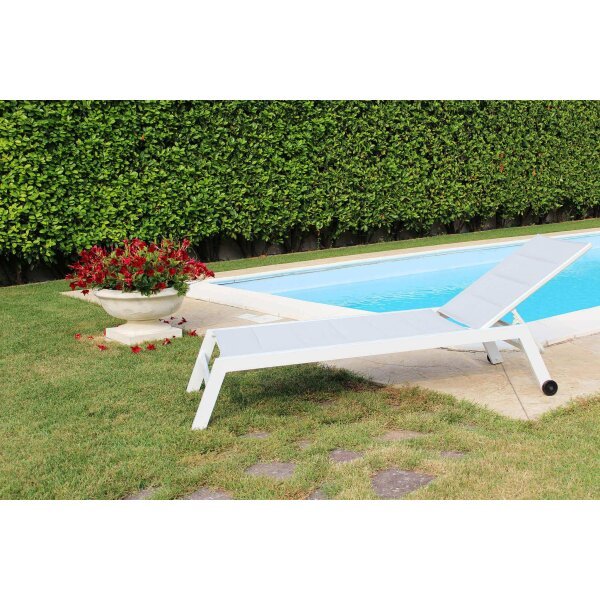 Lettino prendisole da Giardino in Alluminio,Textilene cm 198x61x95 – DAVID