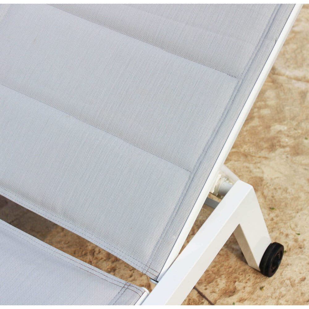 Lettino prendisole da Giardino in Alluminio,Textilene cm 198x61x95 – DAVID