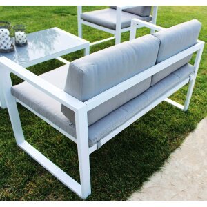 Salotto da Giardino 4 posti con Tavolino in Alluminio – DAVID