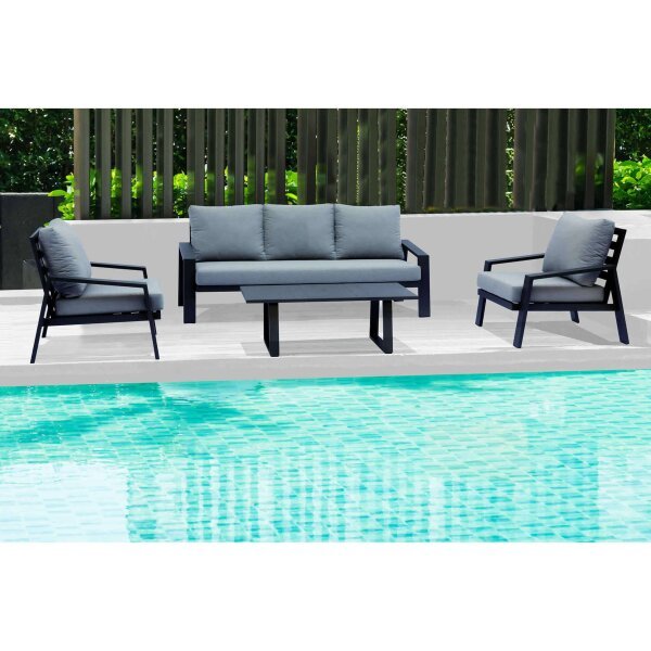 Salotto da Giardino 5 posti in Alluminio,Poliestere – DIRK