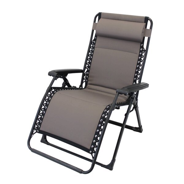 Sdraio Pieghevole xl in Oxford,Acciaio cm 97x78x115 – ZERO GRAVITY