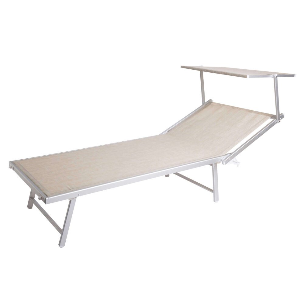 Lettino prendisole XL in Alluminio,Textilene cm 213x85x40 – KODY