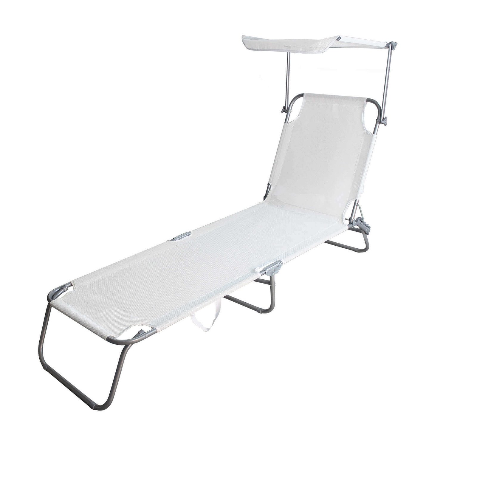 Brandina Pieghevole con tettuccio in Acciaio,Textilene cm 185x58x18 – RONDA