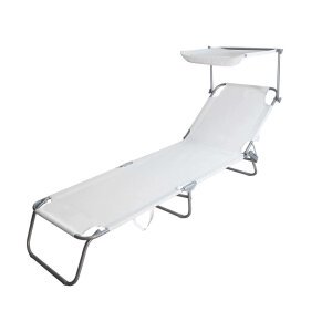 Brandina Pieghevole con tettuccio in Acciaio,Textilene cm 185x58x18 – RONDA