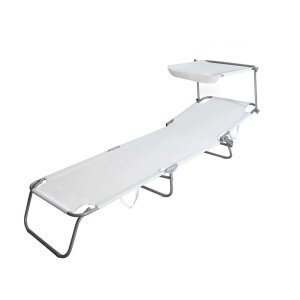 Brandina Pieghevole con tettuccio in Acciaio,Textilene cm 185x58x18 – RONDA