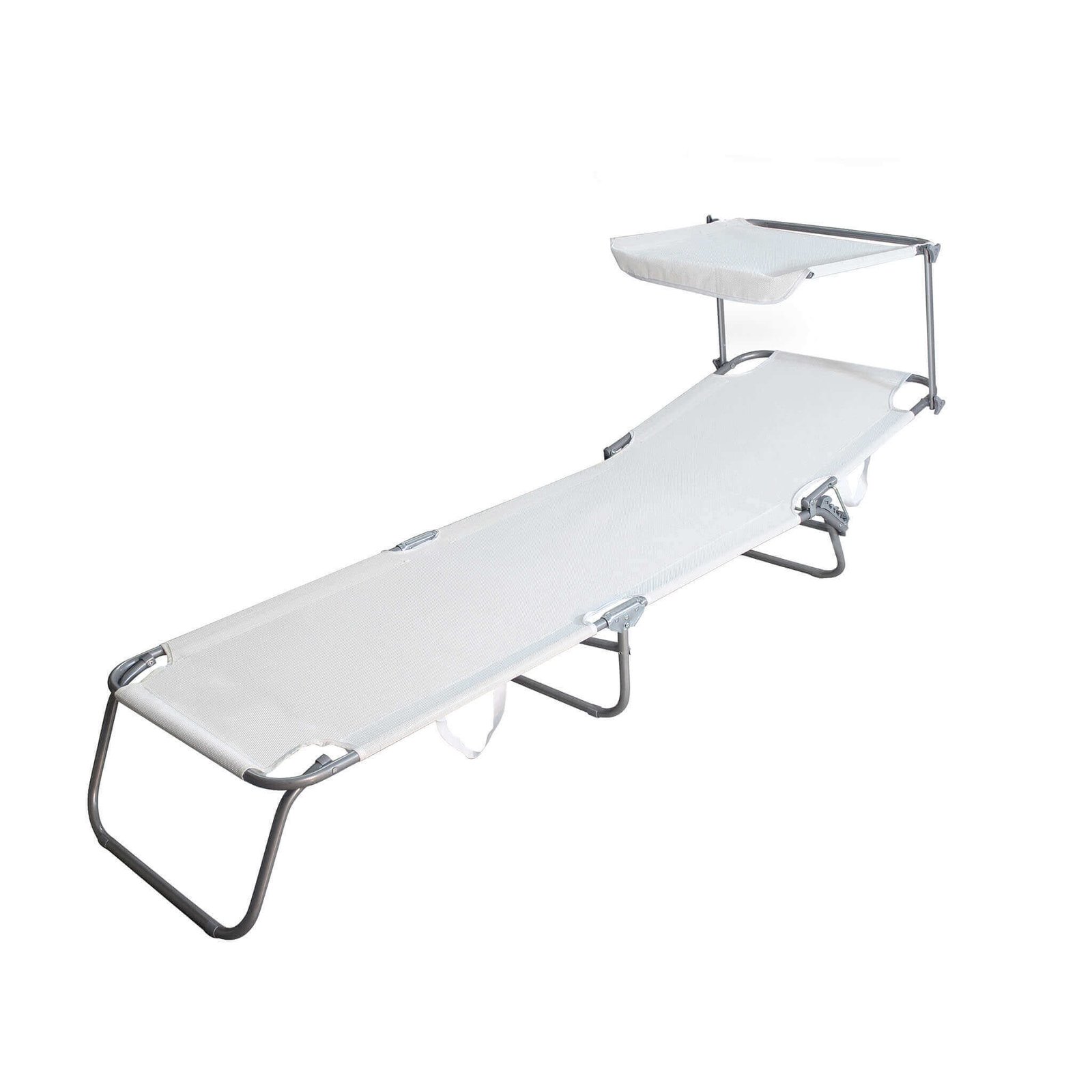 Brandina Pieghevole con tettuccio in Acciaio,Textilene cm 185x58x18 – RONDA