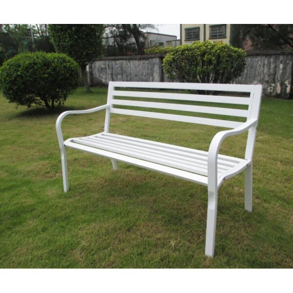 Panchina da Giardino 2 posti in Acciaio,Acciaio cm 128x80x56 – LANA