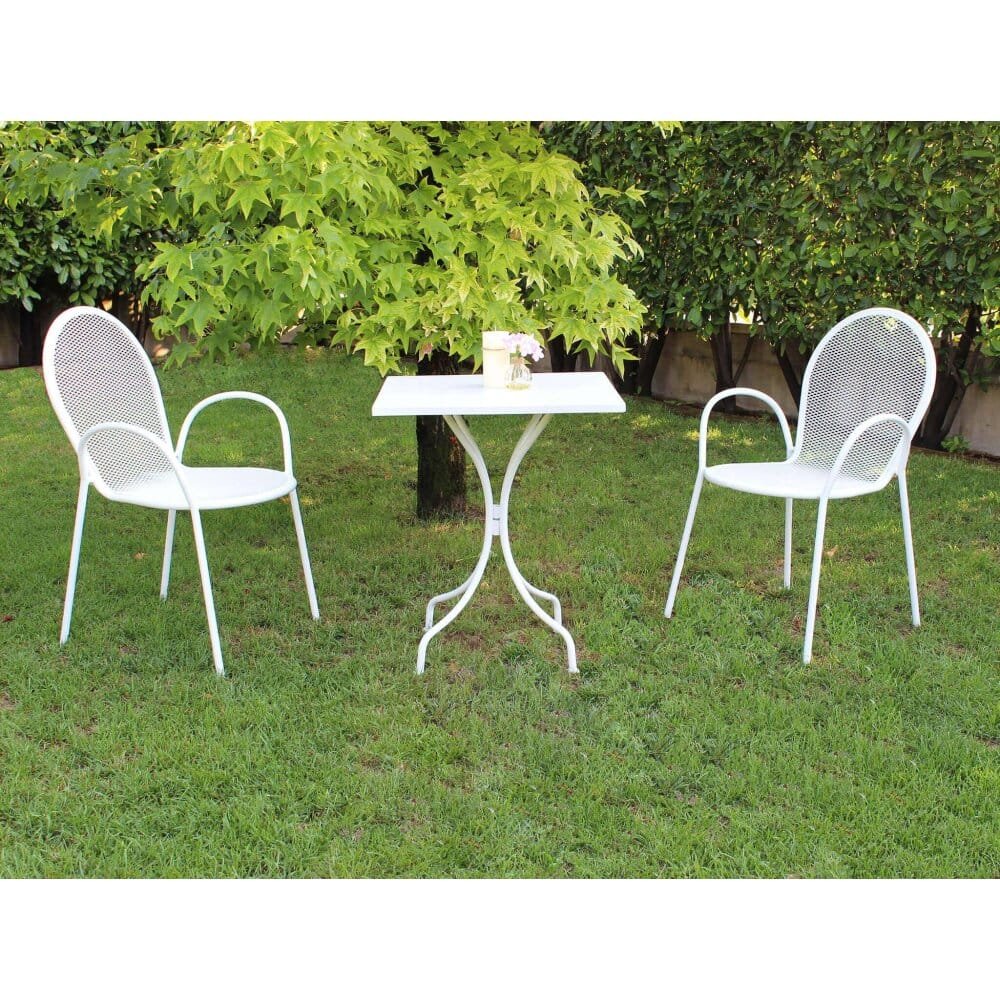 Poltrona da Giardino Impilabile in Acciaio cm 51x61x90 – JOEL