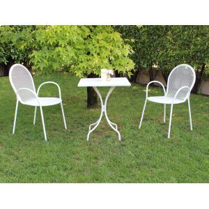 Poltrona da Giardino Impilabile in Acciaio cm 51x61x90 – JOEL