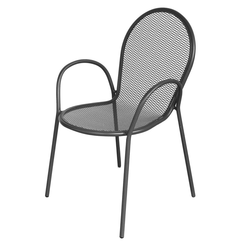 Poltrona da Giardino Impilabile in Acciaio cm 51x61x90 – JOEL