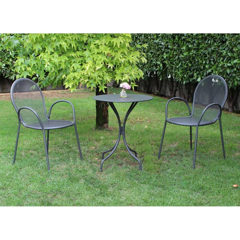 Poltrona da Giardino Impilabile in Acciaio cm 51x61x90 – JOEL