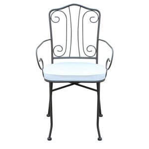 Poltrona da Giardino con cuscino in Acciaio cm 53x55x90 – NEVIL