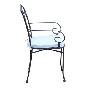 Poltrona da Giardino con cuscino in Acciaio cm 53x55x90 – NEVIL