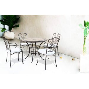 Poltrona da Giardino con cuscino in Acciaio cm 53x55x90 – NEVIL