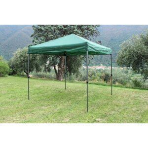 Gazebo Pieghevole con sacca protettiva 3×3 in acciaio,poliestere – BRENDON