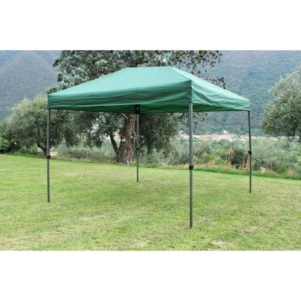 Gazebo Pieghevole con sacca protettiva 3×4,5 in acciaio,poliestere – BRENDON