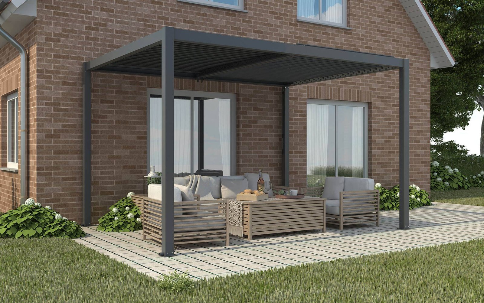 Pergola bioclimatica m 3×4 in alluminio – JAMEY