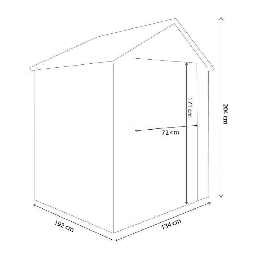 Casetta Porta Attrezzi da Giardino in Plastica cm 134x192x204 – FOX