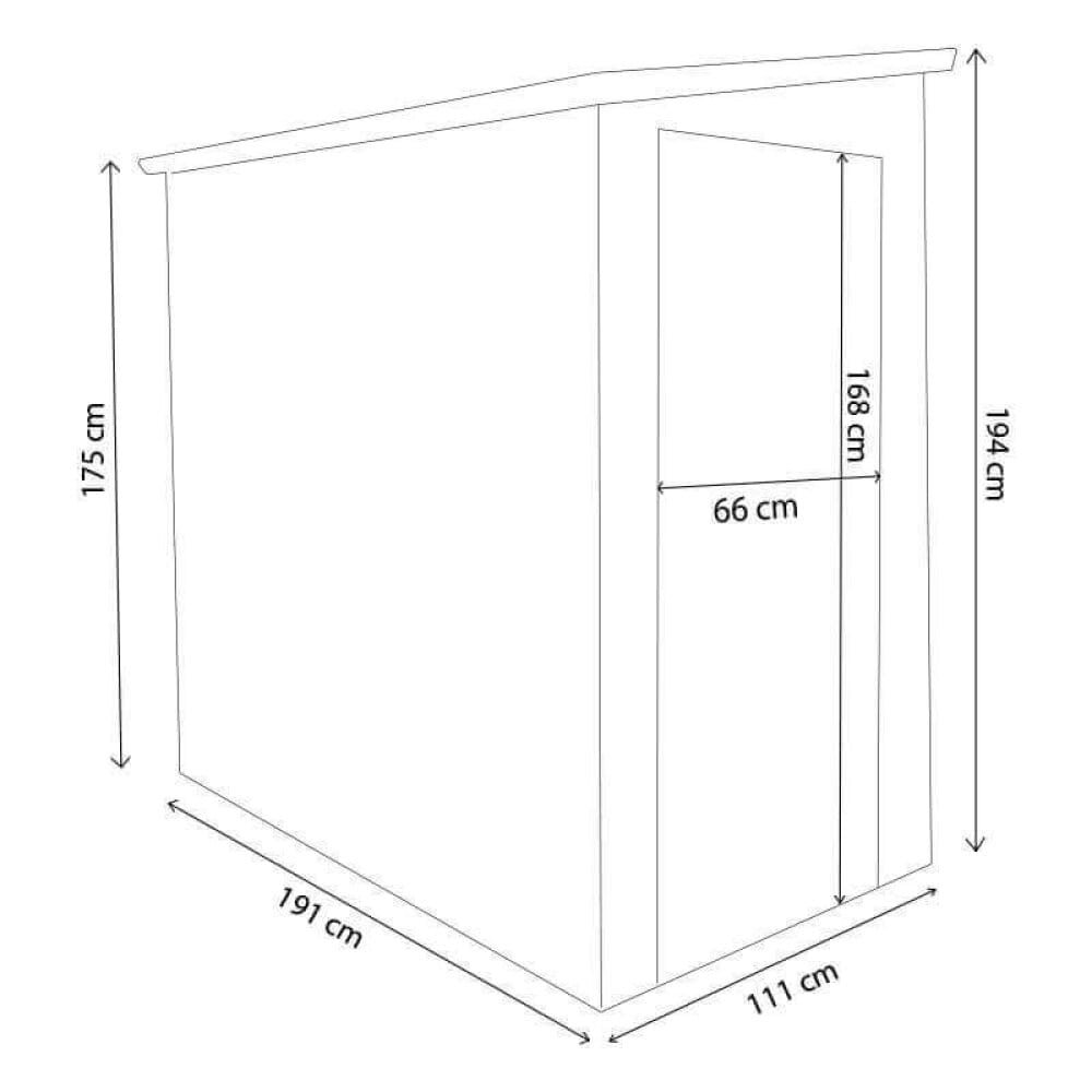 Casetta Porta Attrezzi da Giardino in Plastica cm 111x191x194 – REX
