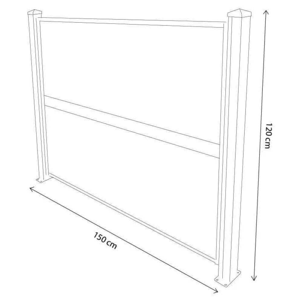 Pannello di recinzione da Giardino in Plastica cm 150x120x10 – POLI