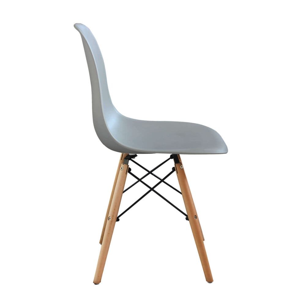 Sedia per Sala da Pranzo scandinava in Legno,Acciaio,Plastica cm 53x47x82 – NOAH