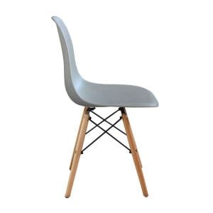 Sedia per Sala da Pranzo scandinava in Legno,Acciaio,Plastica cm 53x47x82 – NOAH