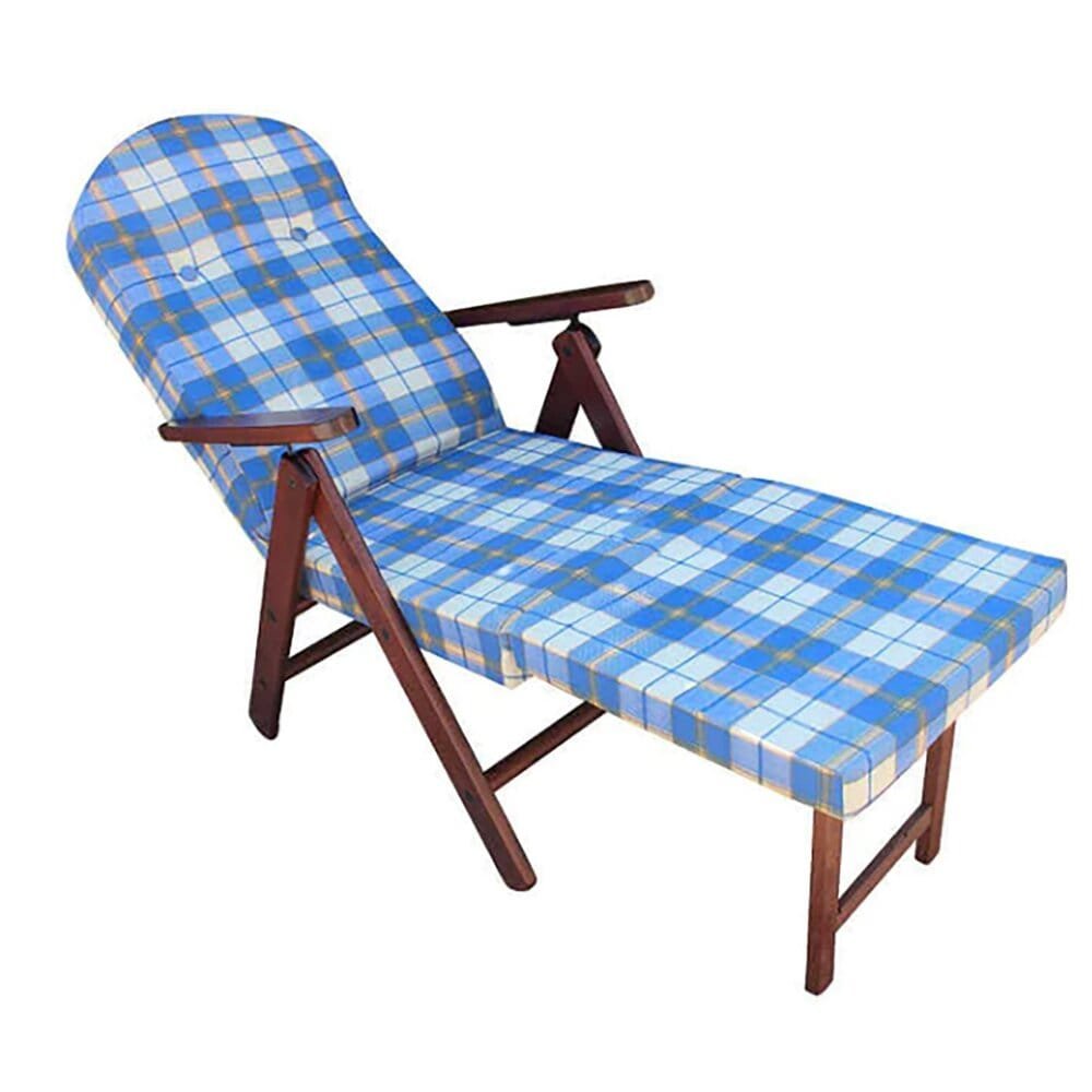 Poltrona Sdraio 4 posizioni con cuscino in Cotone,Legno cm 61x75x110 – BURT