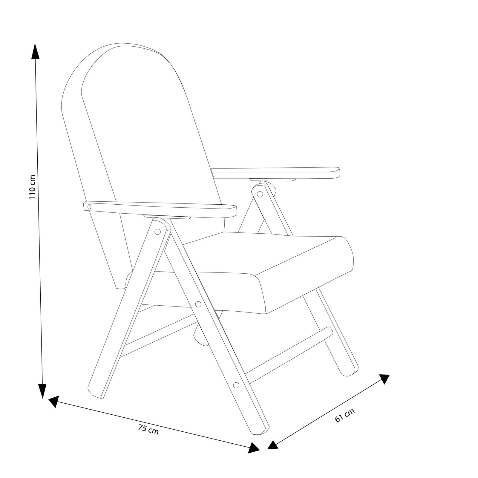 7065-BLU_HF807065-BLU_3-scaled.jpeg Poltrona Sdraio 4 posizioni con cuscino in Cotone,Legno cm 61x75x110 – BURT