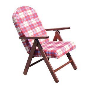Poltrona Sdraio 4 posizioni con cuscino in Cotone,Legno cm 61x75x110 – BURT