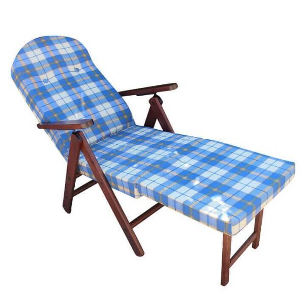 Poltrona Sdraio 4 posizioni con cuscino in Cotone,Legno cm 84x75x110 – PERCY