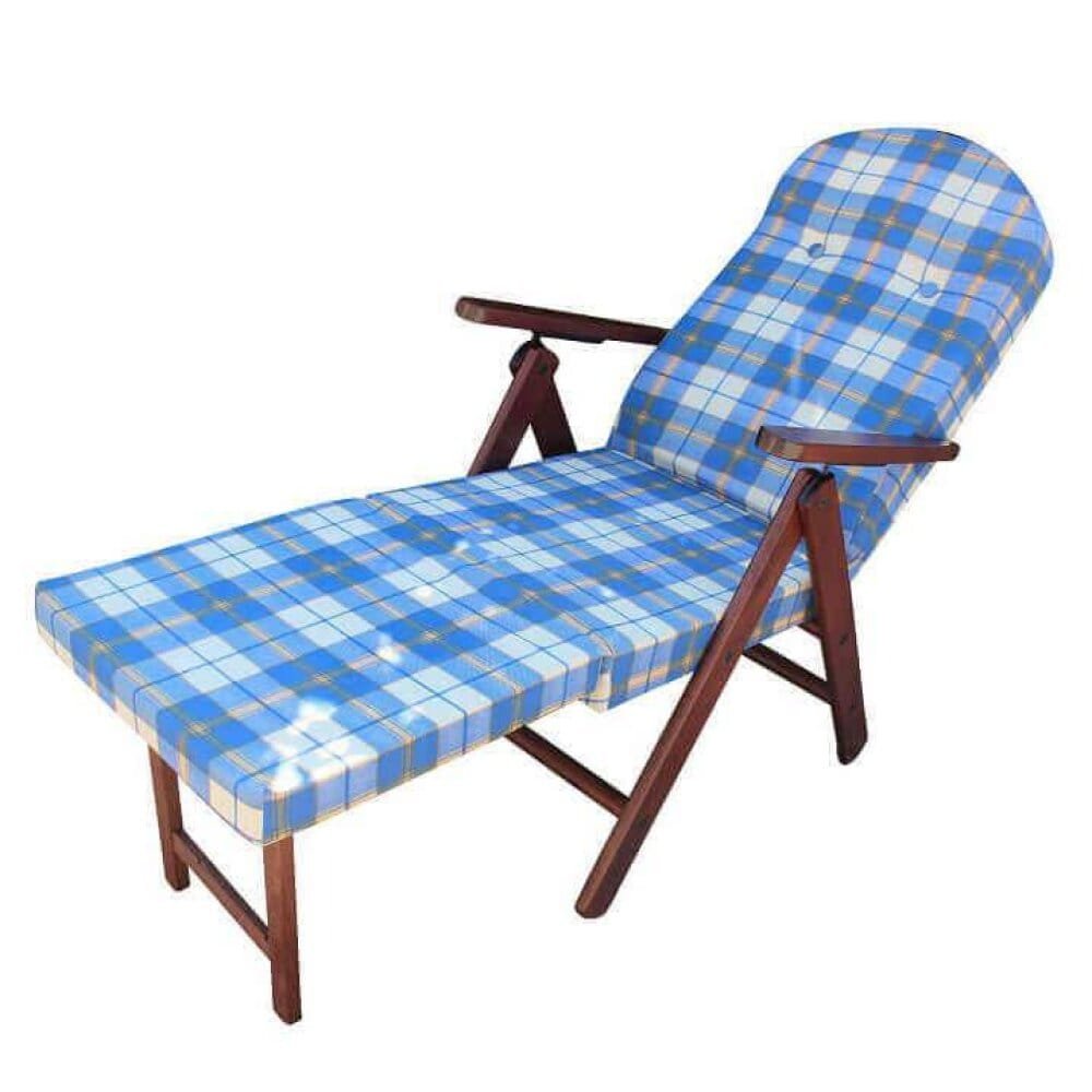 Poltrona Sdraio 4 posizioni con cuscino in Cotone,Legno cm 84x75x110 – PERCY