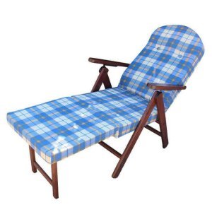 Poltrona Sdraio 4 posizioni con cuscino in Cotone,Legno cm 84x75x110 – PERCY