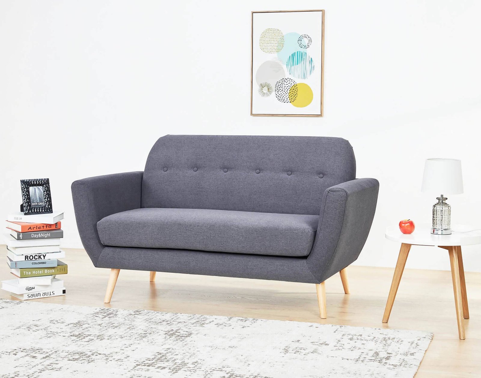 Divano due posti Scandinavo in Tessuto cm 147x79x86 – SILENTE