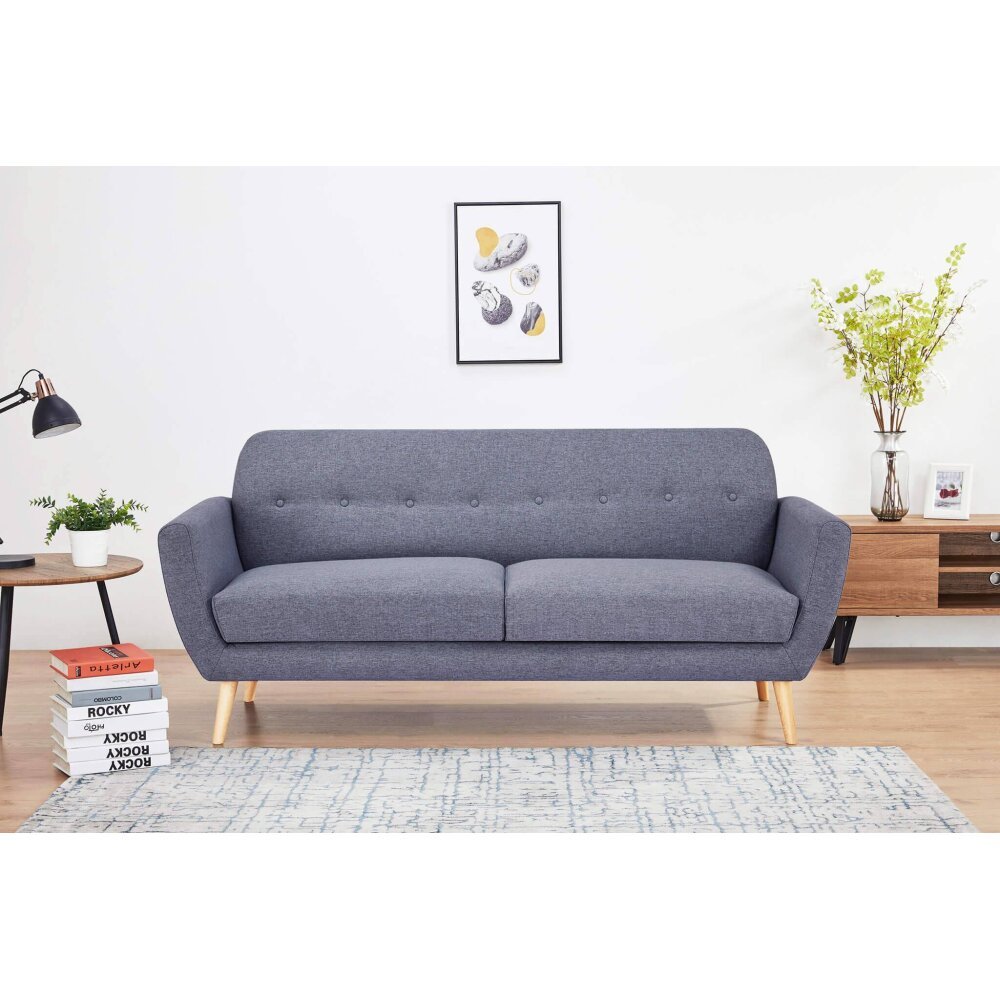 Divano tre posti Scandinavo in Tessuto cm 193x79x86 – SILENTE