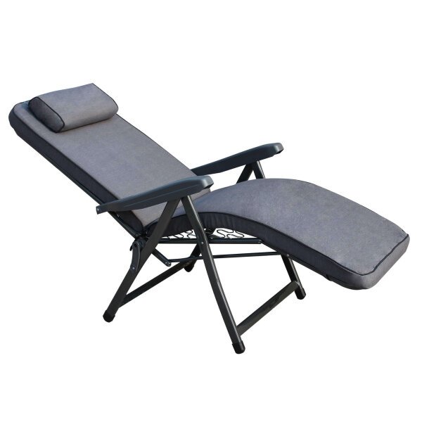 Poltrona Sdraio relax reclinabile in Tessuto,Acciaio cm 155x60x60 – MORTY