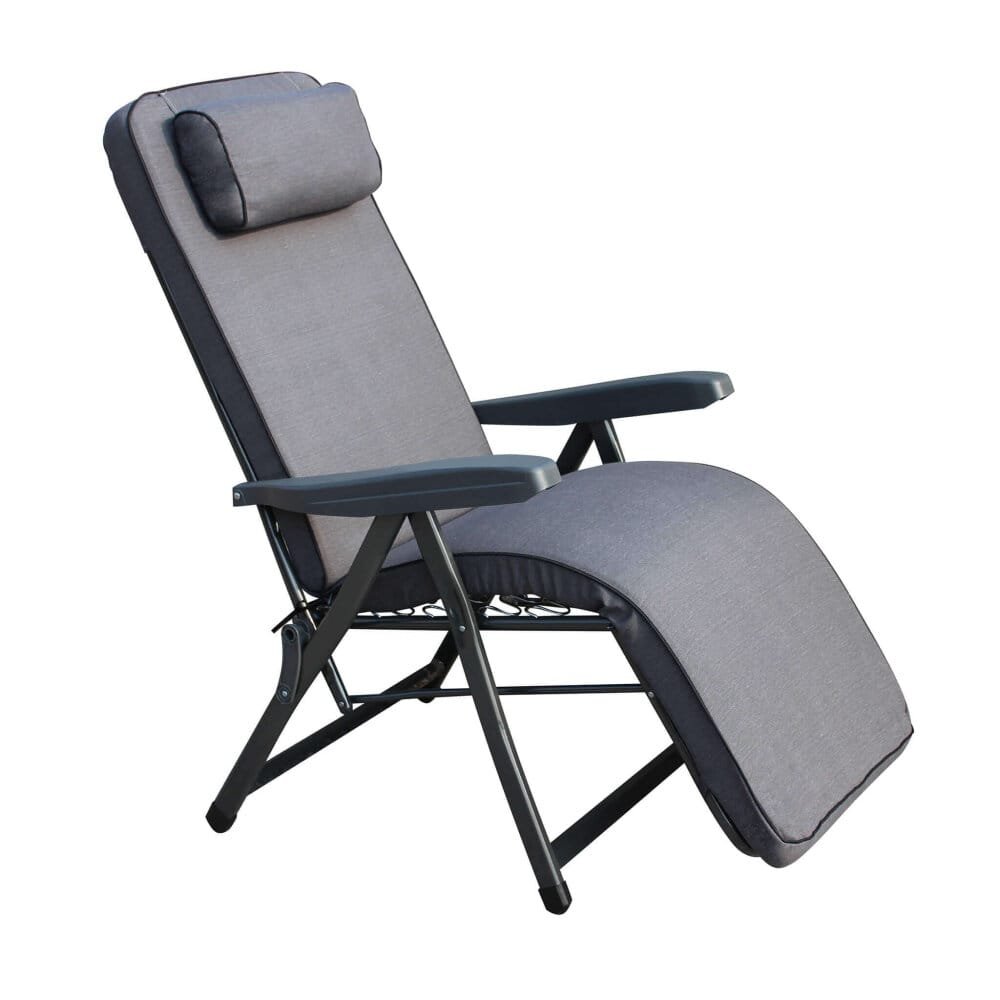Poltrona Sdraio relax reclinabile in Tessuto,Acciaio cm 155x60x60 – MORTY