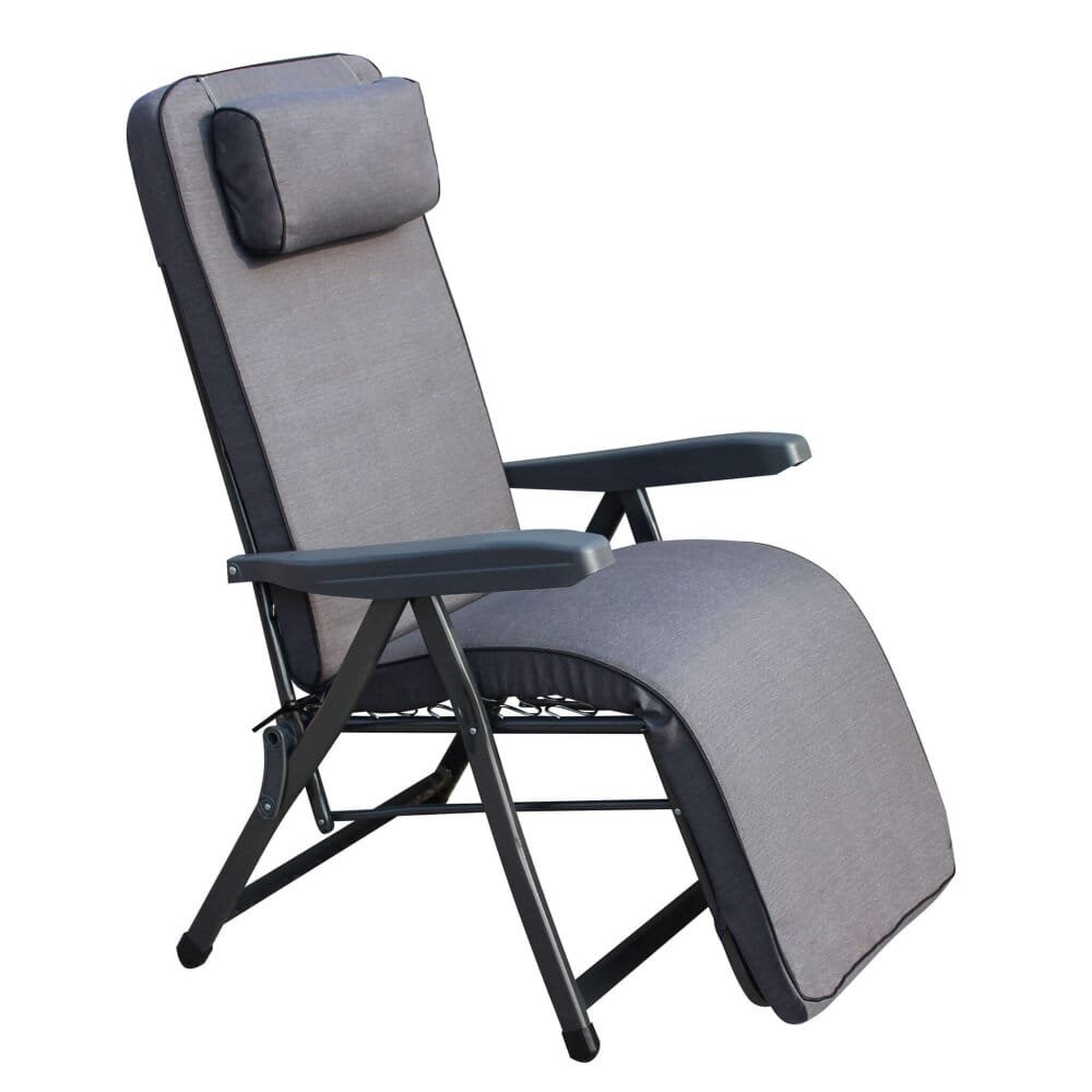 Poltrona Sdraio relax reclinabile in Tessuto,Acciaio cm 155x60x60 – MORTY