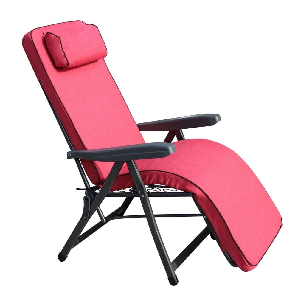 Poltrona Sdraio relax reclinabile in Tessuto,Acciaio cm 155x60x60 – MORTY