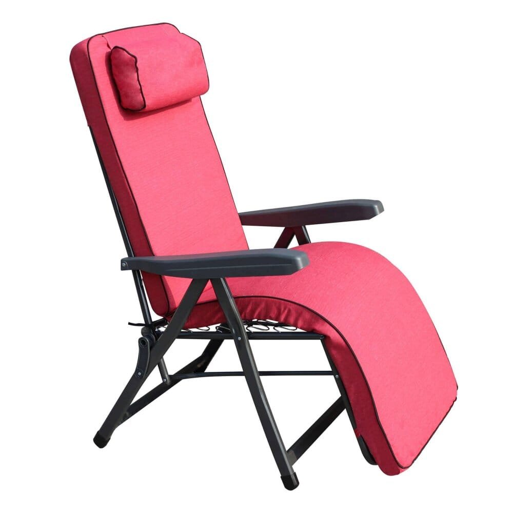 Poltrona Sdraio relax reclinabile in Tessuto,Acciaio cm 155x60x60 – MORTY