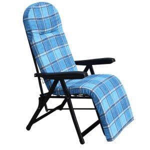 Poltrona Sdraio relax reclinabile in Tessuto,Acciaio cm 155x60x60 – ANETTE