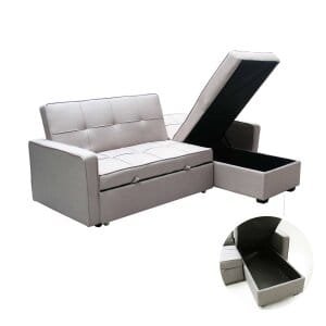 Divano Letto con penisola in Tessuto cm 210x164x89 – RANDAL