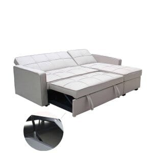 Divano Letto con penisola in Tessuto cm 210x164x89 – RANDAL