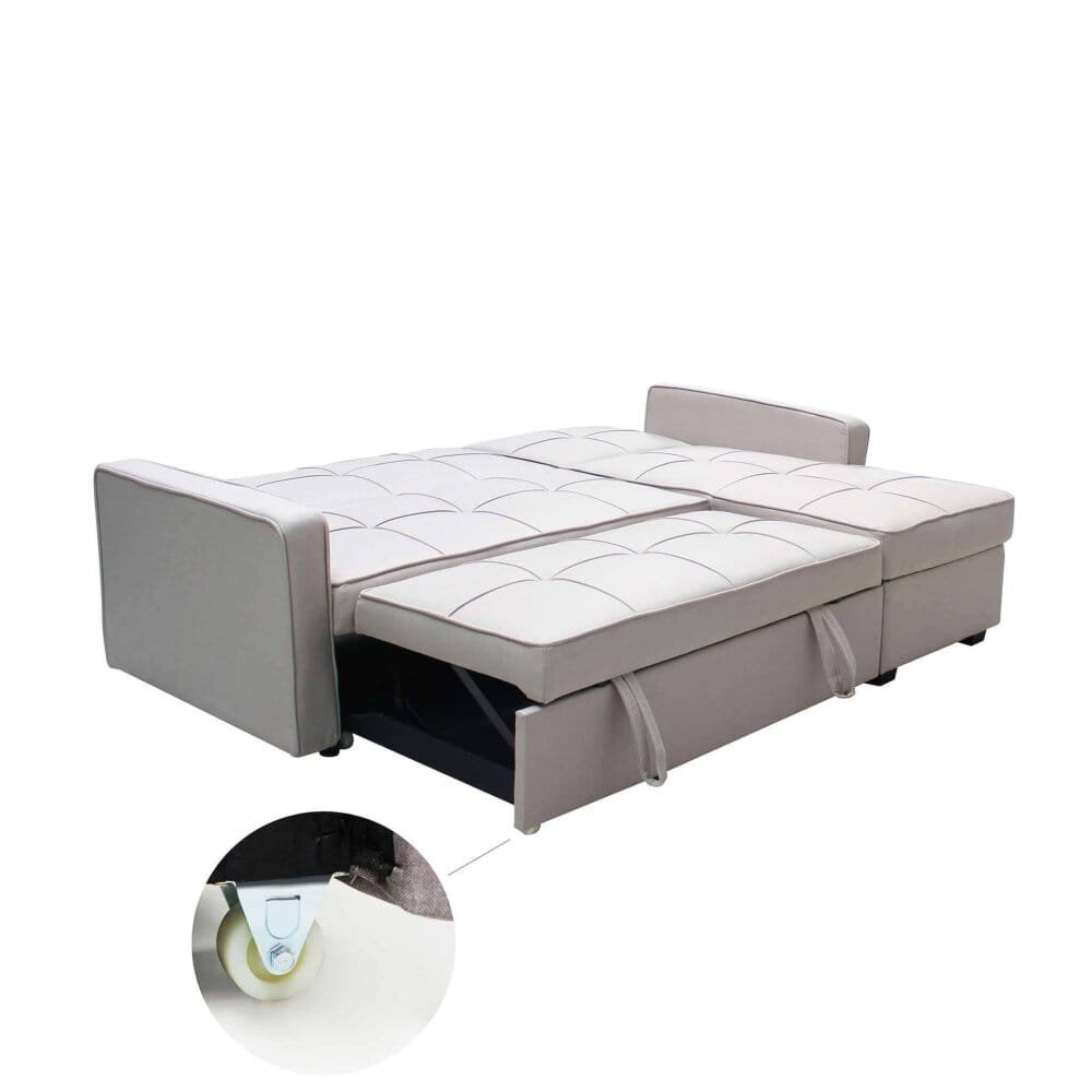Divano Letto con penisola in Tessuto cm 210x164x89 – RANDAL