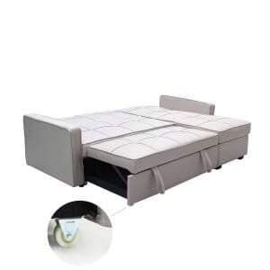Divano Letto con penisola in Tessuto cm 210x164x89 – RANDAL