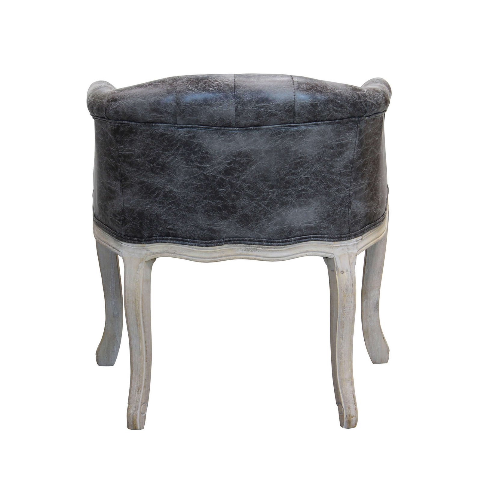 Poltrona vintage in ecopelle in Legno cm 61x61x71 – DUNPHI