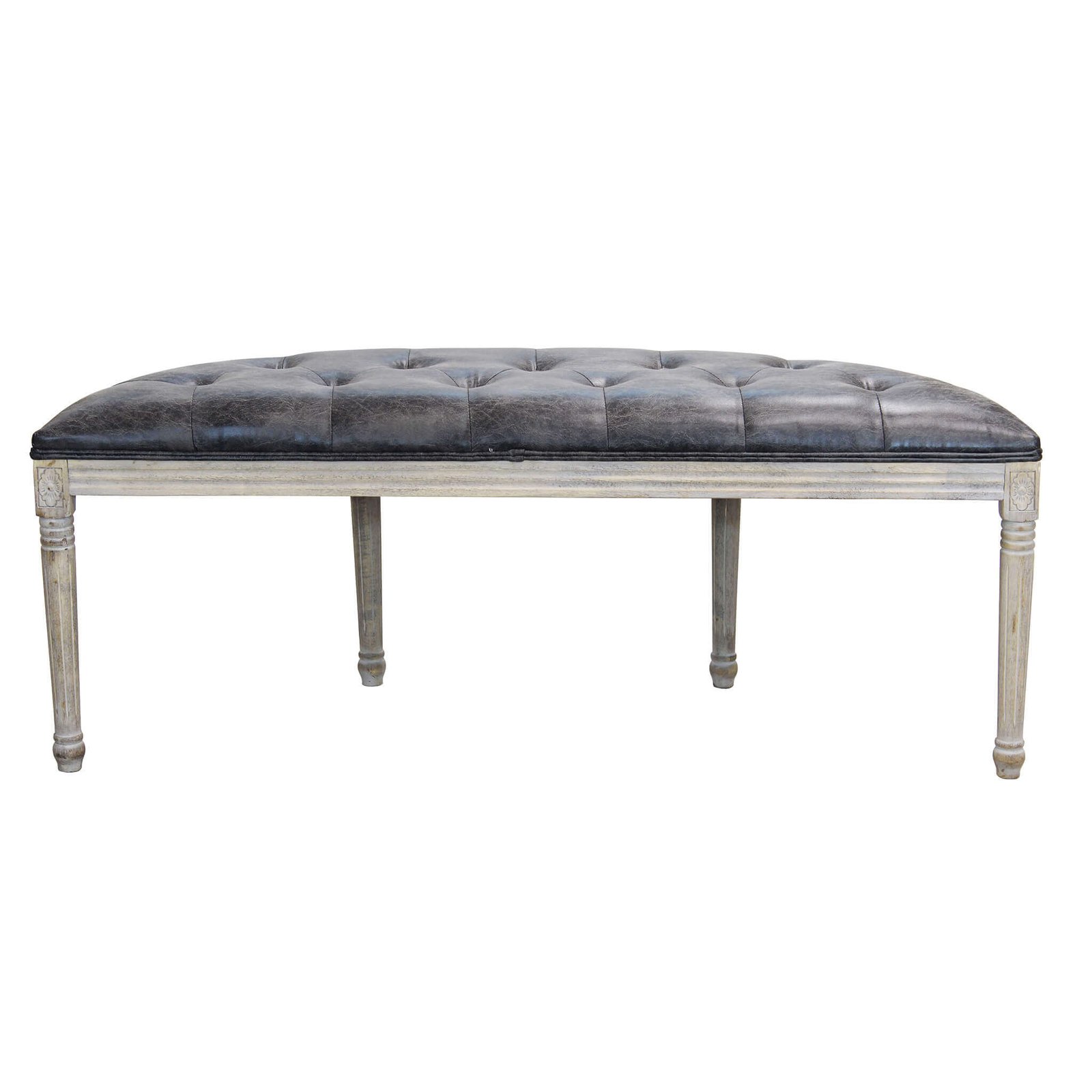 Panca vintage in ecopelle Fondoletto in Legno cm 125x45x48 – LISA