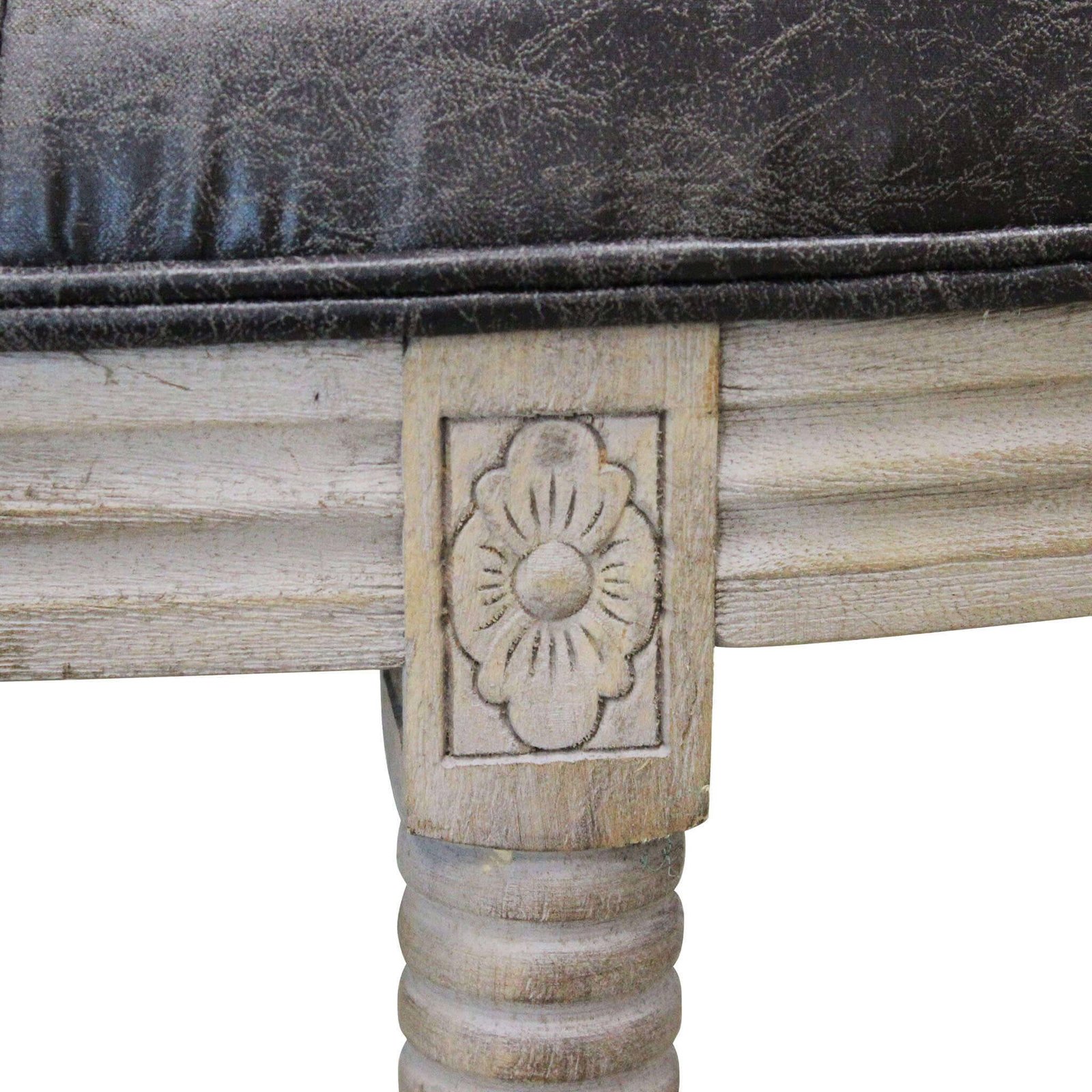 Panca vintage in ecopelle Fondoletto in Legno cm 125x45x48 – LISA